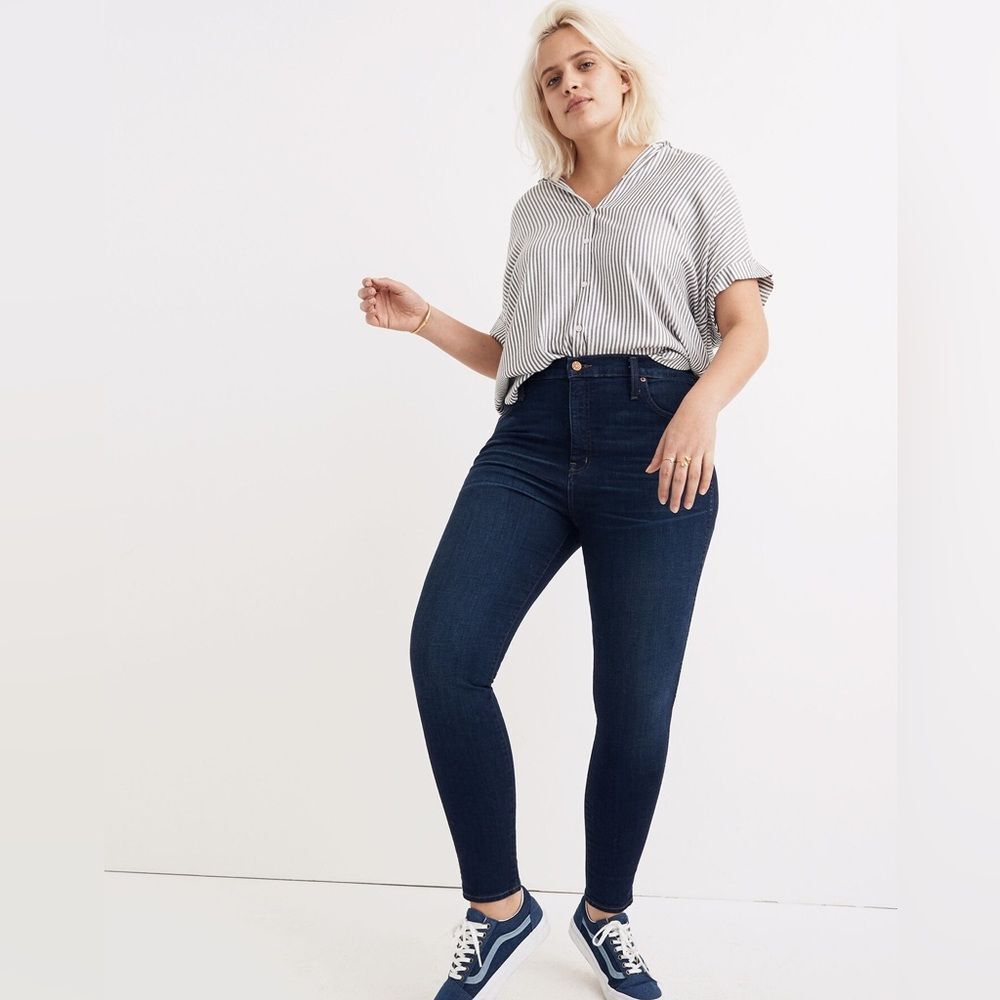 Madewell 10" High-Rise Skinny Jeans in Hayes Wash 31